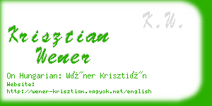 krisztian wener business card